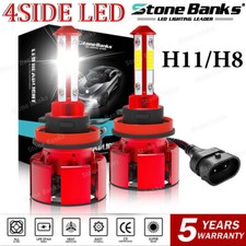4-Sides H11 H9 LED Headlight Super Bright Bulbs Kit 390000LM HIGH/LOW Beam 6000K picture