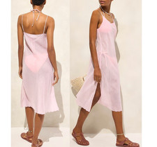 J Crew NWT $148 Embroidered 1930's Style Slip Dress Nightgown in Ramie | Sz XL picture