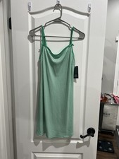 Wild Fable Green Patterned Cami Slip Mini Dress Size M picture