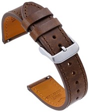 Italian Buttero Leather Watch Band - Dark Brown - 18mm, 20mm or 22mm picture