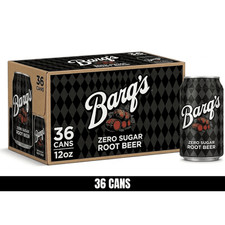 Barq's Zero Sugar Root Beer Soda Soft Drink, 12 fl oz Cans, 36 Pack picture