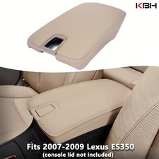 Fits 2007-2009 Lexus ES350 Center Console Lid Armrest Leather Cover Beige Tan picture