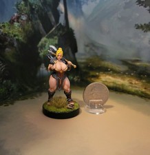 Custom Dungeons & Dragons Painted Female Barbarian Warrior Miniature D&D DnD picture