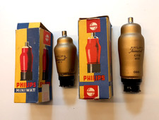 2 VTG, 50-60S radio tubes PHILIPS MINIWATT, CF 50 & AF 7, Holland, gold-plated g picture
