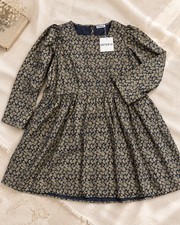 NWT Batsheva Mini Prairie Gold Black Paisley Dress Runway Luxury Sz 16 Oversized picture