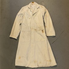 VTG 40s Finck’s Sanforized Button Up Lab Style Mechanic Work Wear Jacket Size 36 picture