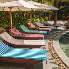 California Cabana Chaise Lounge Chair Towels (Pack of 2) Fitted Pocket, 30x85 picture