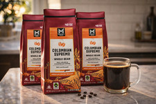 3-PACK Member's Mark Colombian Supremo Whole Bean Coffee 40oz x3 (7.5 lb) picture