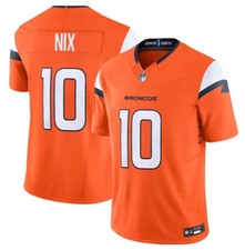 NWT Men's #10 Bo Nix Orange 2024 F.U.S.E. Vapor Stitched Jersey= picture