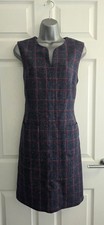 Laura Ashley Ladies 100% Wool Dress Size 14. Pink & Grey check. picture