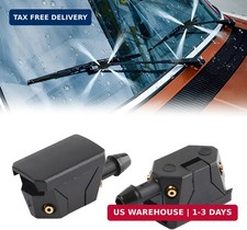 2PCS Front Windshield Washer Nozzles, 4 Holes Spray Jet Windshield Arm Mounted W picture