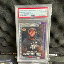 Panini 2019 Hoops Premium Stock LeBron James Lakers Back Stage Pass #7 PSA 10 picture
