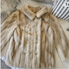 REVILLON~ Fox Fur Coat Jacket Size 10/12 M/L Bust 40