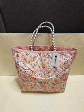 US STOCK & SHIP LeSportsac two-way Tote L (pink rose) STL picture