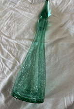 HTF Blenko 920S decanter in Sea Green Crackle picture