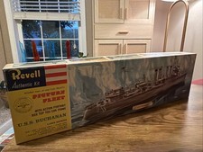1960 ~ Revell ~ USS BUCHANAN 4 Stack Destroyer ~ Rare Picture Fleet Open Box picture
