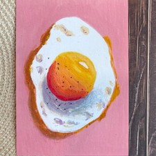 ACEO Original Painting Food PRINT Acrylic Painting by Clarrissia picture