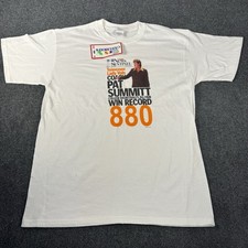 Vintage Pat Summitt Tennessee Lady Vols 880 Win Record T-Shirt White Large NWT picture