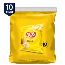 Lay's Classic Potato Snack Chips, 1 oz Bags, 10 Count Multipack,.. picture