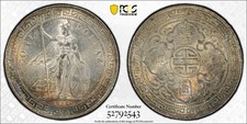 1898 B Great Britain Hong Kong Trade Dollar PCGS MS63 Colorful RARE High Value picture