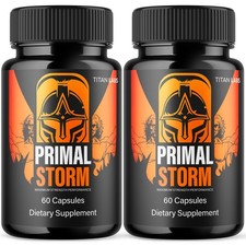 (2 Pack) Primal Storm Advanced Male Support Supplement PrimalStorm 120 Capsules picture
