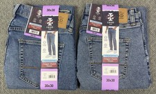 Izod Lot of 2 Men's 30x30 Blue Comfort Stretch Straight Jeans NWT picture