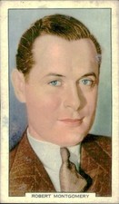 1930s Gallaher Film Stars ROBERT MONTGOMERY Tobacco Cigarette Movie Card picture