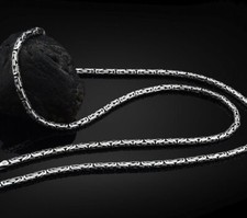 3mm Handmade Solid 925 Sterling Silver Balinese BYZANTINE Chain Necklace Bali picture