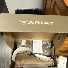 Ariat Men’s Brown Chukka Ankle Boots Lace Up Logo US 13 D Medium EU 47 picture