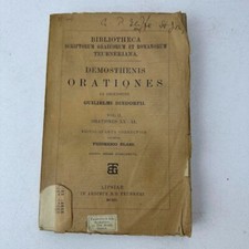 Demosthenis Orationes Ex Recensione Guilielmi Dindorfii Vol 2 SC 1904 As Is picture