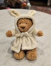 Jellycat Bear Bathrobe Plush Bartholomew Teddy Stuffed Animal NWT Collectible picture
