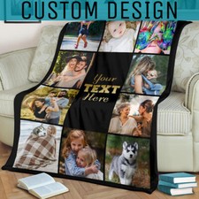Personalized Custom Fleece Blanket With Photo - Family Picture Memorial Blanket picture