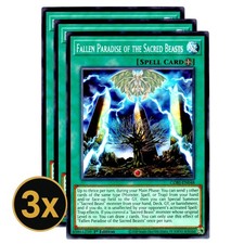 3x Fallen Paradise of the Sacred Beasts CORI Yugioh Playset NM #CORI-EN048 picture