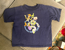 Vtg Y2K Walt Disney World Kids Toy Story Woody Buzz Rex Hamm Graphic T-Shirt picture