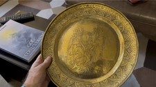 Gorgeous 17th Century ‘George & The Dragon’ Nuremberg Brass Alms Dish picture