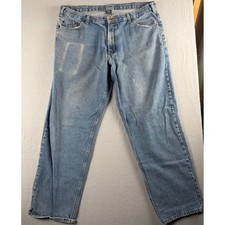 VTG RK Brand Mens Relaxed Fit Blue Denim Jeans 40x32 Workwear Medium Wash Cotton picture