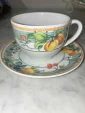 Wedgwood Home Eden Breakfast Coffee Tea Cup And Saucer Fruit Edge Portugal picture