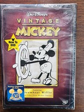 VINTAGE MICKEY Disney DVD Steamboat Willie & Other Classic B&W Shorts NEW Sealed picture