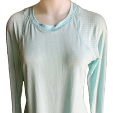 Lululemon  Digni Tee Long Sleeve Light Blue Ribbed/Diamond Print, 8 picture