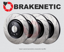 FRONT+REAR BRAKENETIC Premium RS Slotted Brake Disc Rotors 50.40021.41 picture