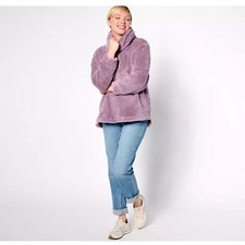 Berkshire Homewear Top Wellsoft Cowl Neck Pop Over Purple Rose Sz S A623301 picture