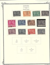 Silk's Stamps - Canadian Collection (1897) from GREAT Scott Album - Cat $1,658 picture