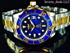Invicta Men's 47mm GRAND DIVER Automatic Blue Dial Gold Plated Two Tone SS Watch picture