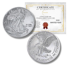 2023 1 Ounce OZ 999 Fine Solid USA American Liberty Eagle Coin Titanium picture