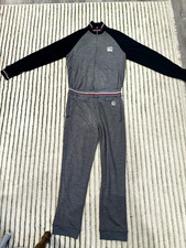 Z Zegna Techmerino 2pc Tracksuit Jacket & Pants Full Zip Gray/Black M picture