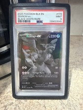 2025 Pokemon Scarlet and Violet Black Bolt Black White Rare Zekrom Ex #172 PSA 9 picture