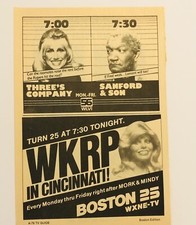 1980’s WKRP & Three’s Company TV Show TV Guide Magazine Ad 0C24 picture