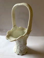 Vintage Westmoreland Paneled Grape Milk Glass Basket Ruffled Rim 11” picture