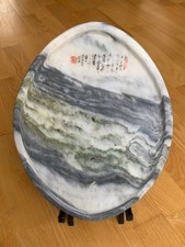 Dali Dream Stone Chinese Natural Marble Dream Stone Tea tray Vintage hand made  picture