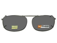 Sunglass Rage Rectangular Shape Polarized Clip-on Sunglasses picture